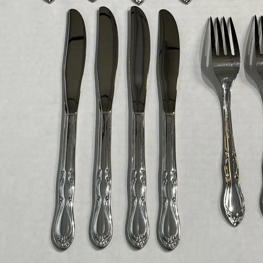 Rogers Stainless By Oneida Homestead 16 PC Set 4 Ea Place Setting‎